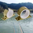 thumbnail image 1 of Juego de perchero de suspensión de almacenamiento de carrete y varilla de bloqueo a presión de aleación de aluminio premium para bote, automóvil, cami Oro Baoblaze Percha de caña de pescar, 1 of 8
