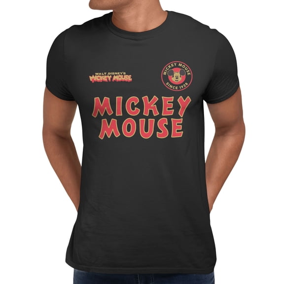 Disney Mickey Mouse Retro Heritage Men's T Shirt (Black, S-XXXL)