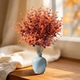 thumbnail image 5 of 12.6in 1PC Artificial Fall Eucalyptus Shrubs, UV Resistant Brown Fall Mums Fake Plants, Weatherproof Greenery for Porch Farmhouse Indoor Outdoor Thanksgiving Decor, 5 of 7