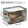 thumbnail image 4 of Square Storage Basket 14.2*10.2*8.3 Inch One Sizex1 Shelf Basket Open Home Storage Bins Bedroom Storage Basket Closet Storage Stylish Decor A Winter Beauty, 4 of 9