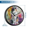 thumbnail image 3 of Voice Activated Clock with Glow Light 12 Inch Large Silent Wall Clock Battery Operated for Home Decor Charming Hairy Cat, 3 of 8