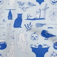 thumbnail image 1 of oneOone Cotton Silk Medium Blue Fabric Halloween Quilting Supplies Print Sewing Fabric By The Yard 42 Inch Wide, 1 of 4