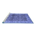 thumbnail image 2 of Ahgly Company Machine Washable Indoor Square Oriental Blue Industrial Area Rugs, 4' Square, 2 of 4