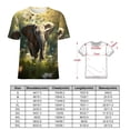 thumbnail image 2 of Colorful Elephant Flower Women's T-Shirt Short Sleeve T Shirts Tops Tee Ladies Loose T, 2 of 6