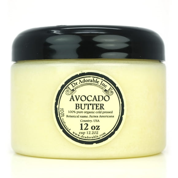 Dr Adorable - 12 oz - Mantequilla de aguacate - Refinada Pura Orgánica Natural Cruda