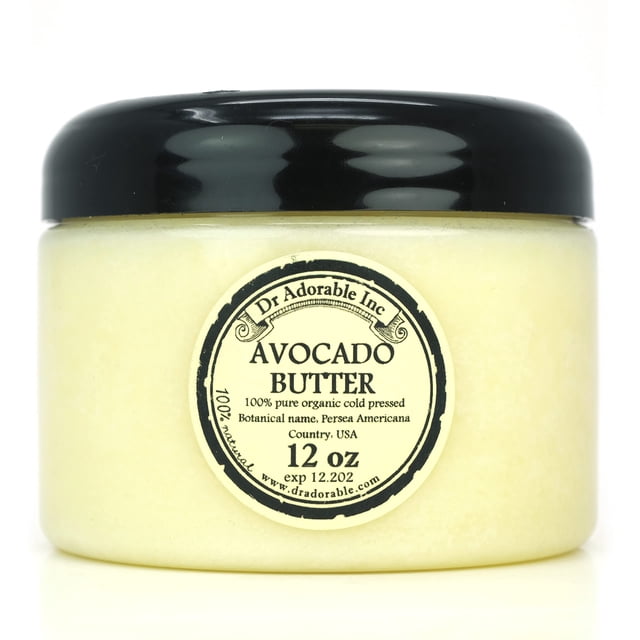 Dr Adorable - 12 oz - Mantequilla de aguacate - Refinada Pura Orgánica Natural Cruda