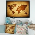 thumbnail image 3 of Designart 'Ancient World Map VI' Vintage Framed Art Print, 3 of 4