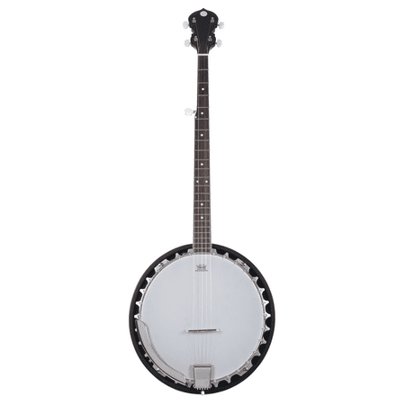 Westwood 5-String Resonator Banjo Bundle: Quality Instrument with Gig Bag, Strap, Picks | Chrome Steel Rim, Laminate Mahogany Back