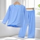 thumbnail image 1 of Conjuntos de blusas y camisas de cuello redondo y manga larga para niños Camisa de manga larga con cuello redondo Pantalones con cintura elástica Ropa para el hogar Conjunto de dos piezas Conjunto de, 1 of 5