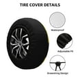 thumbnail image 5 of DouZhe Waterproof Spare Tire Cover, Vintage Grunge Danger Prints Adjustable Wheel Covers Fit for Jeep Trailer RV SUV Car, 17 inch, 5 of 7