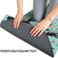 thumbnail image 3 of 70x26 Inch Yoga Towel, Sweat Absorbent Non-Slip Mat for Hot Yoga, Pilates & Fitness,Labrador Floral Turquoise Pattern, 3 of 5