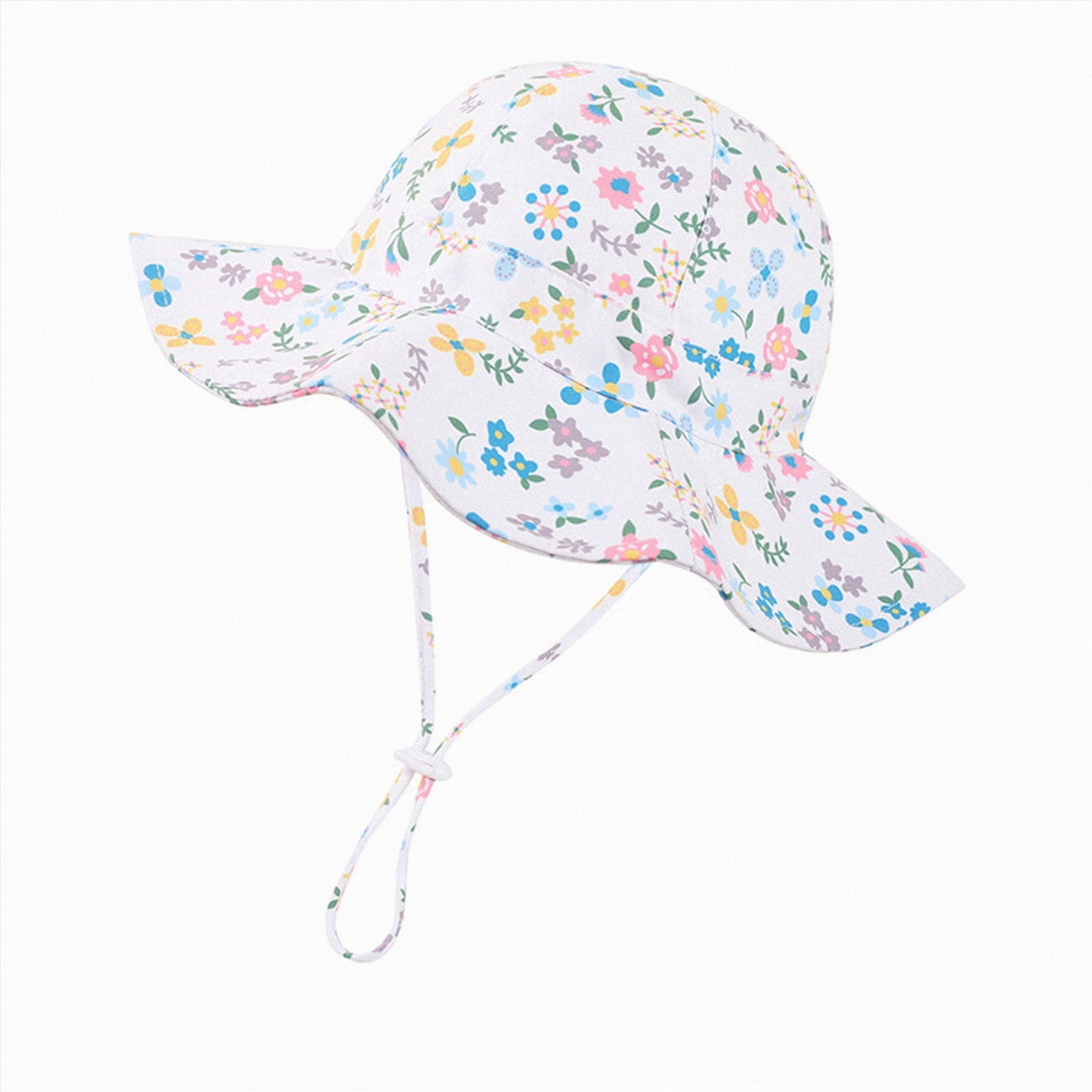 6M 9M 12M 18M Toddler Sun Hat with Neck Flap UPF 50+ Adjusta 1T 2T 3T 4T Newborn Baby Boys Girls Summer Beach Hat Little Kids Traveling Bucket Hat (Sizes 6-12 Months,White)