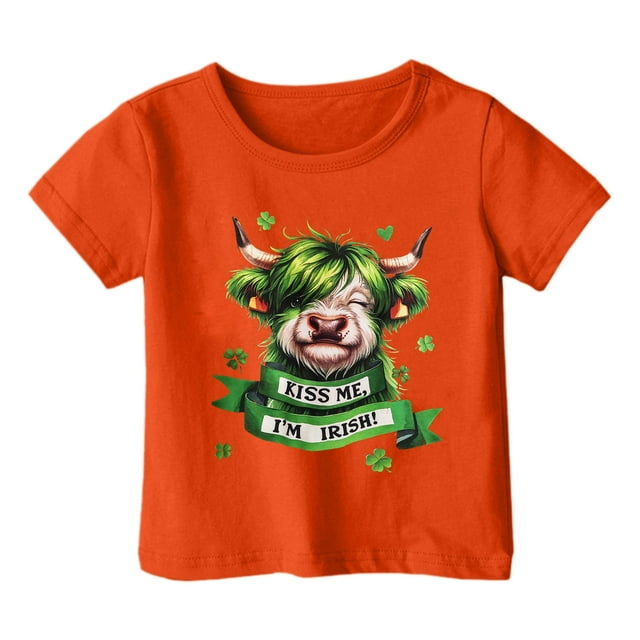 TZEWGL Chemise Décontractée pour Enfant Imprimée à Manches Courtes Col Ras du Cou Vêtements pour Enfants Taille 8-9T