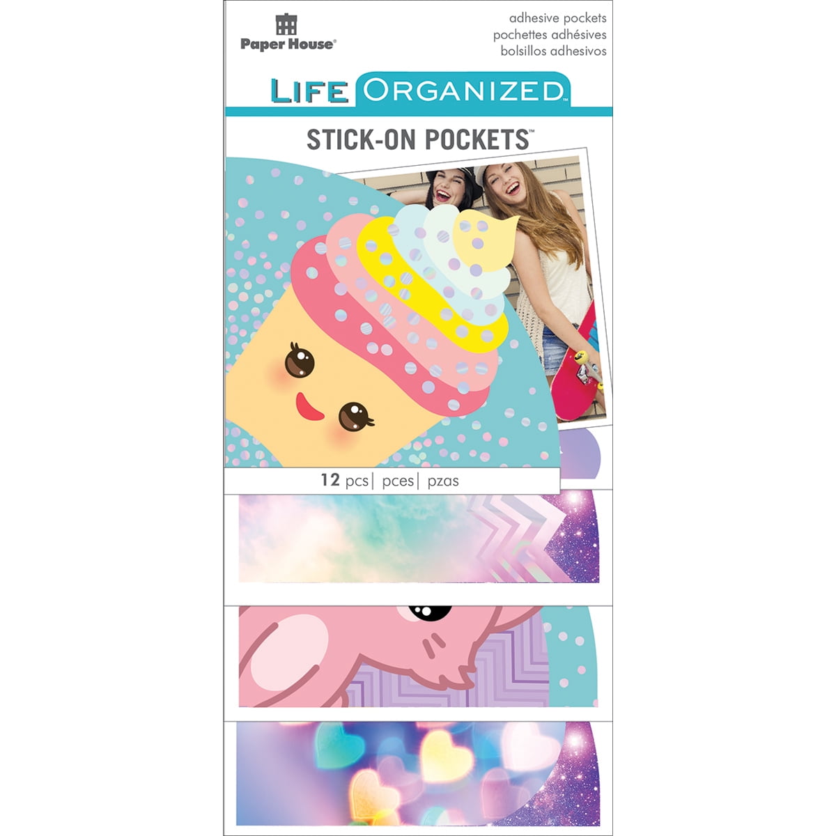 Paper House Life Organized Vellum Planner Pockets 12/Pkg-Kawaii