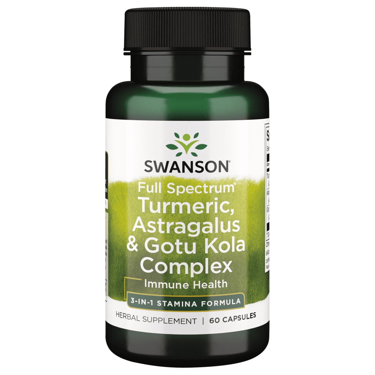 Swanson Full Spectrum Turmeric, Astragalus and Gotu Kola Complex 60 Capsules