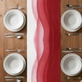 thumbnail image 6 of Red Ombre Waves Table Runner - 108 Inch Long, Kitchen Dining Table Runner Dresser Scarves, Abstract Art Gradient Modern Farmhouse Decor for Coffee Tables Wedding Party Banquet, 6 of 8