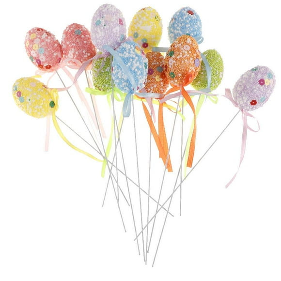 12 Pcs Décorations de Table pour Gâteaux de Pâques, Piques à Cupcakes pour Fête à la Maison de Pâques