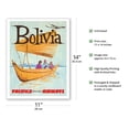 thumbnail image 2 of Bolivia - Pacifica International Airways - Vintage Airline Travel Poster c.1950s - Fine Art Matte Paper Print (Unframed) 11x14in, 2 of 4