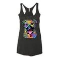 thumbnail image 2 of Don't Judge My Pitbull I Won't Judge Your Kids Funny | Womens Dog Lover Premium Tri-Blend Racerback Tank Top, Vintage Black, Large, 2 of 4