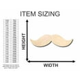 thumbnail image 2 of Unfinished Wood Mustache Shape - Craft - up to 46" DIY 10" / 1/8", 2 of 3