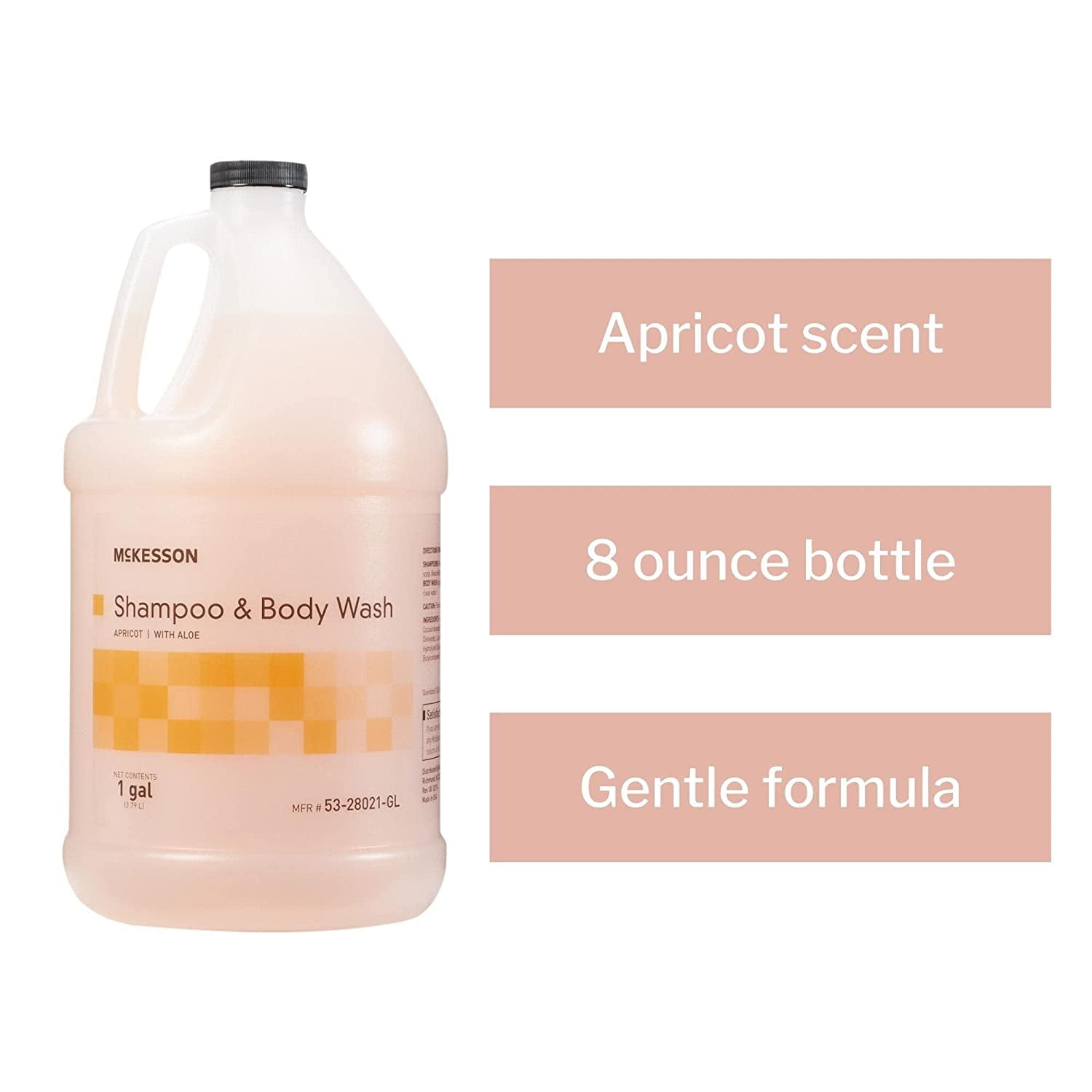McKesson Shampoo and Body Wash 1 gal. Jug Case of 4 Apricot Scent