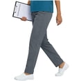 thumbnail image 5 of Women Petite Linen Pants High Waisted Straight Leg Casual Cotton Trousers Elastic Waist Drawstring Stretch Pants with Pockets, 5 of 9