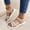 Gray, variant on HWRETIE Women’s Beach Slippers Summer Casual Roman Style Wedge Slippers with Round Toe Comfortable Walking Sandals Fashion Open Toe Shoes for Daily Travel Outdoor Use Gray