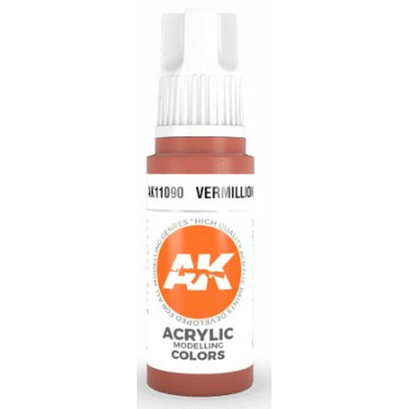 Vermillion Acrylic Paint 17ml Bottle