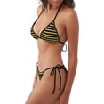 thumbnail image 2 of Balery Gold Glitter Pijama Estampado Bikini de Dos Piezas para Mujer - Conjunto de Bikini Ajustable Sexy y Cómodo para Playa, 2 of 6