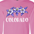 thumbnail image 4 of Inktastic Colorado Columbine Flowers Long Sleeve T-Shirt, 4 of 5