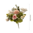 thumbnail image 3 of Mixed Artificial Flower Bouquet Faux, Silk Roses Floral Arrangement, Fall Seasonal Home Decor, Thanksgiving Table Centerpiece Wedding Party Decoration, 3 of 6