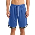 thumbnail image 2 of Men's Workout Running Shorts Quick Dry Elastic Waist Shorts with Pockets Gym Athletic Lightweight Hiking Shorts 7"/5"/9" Drawstring Shorts,Blue L, 2 of 4