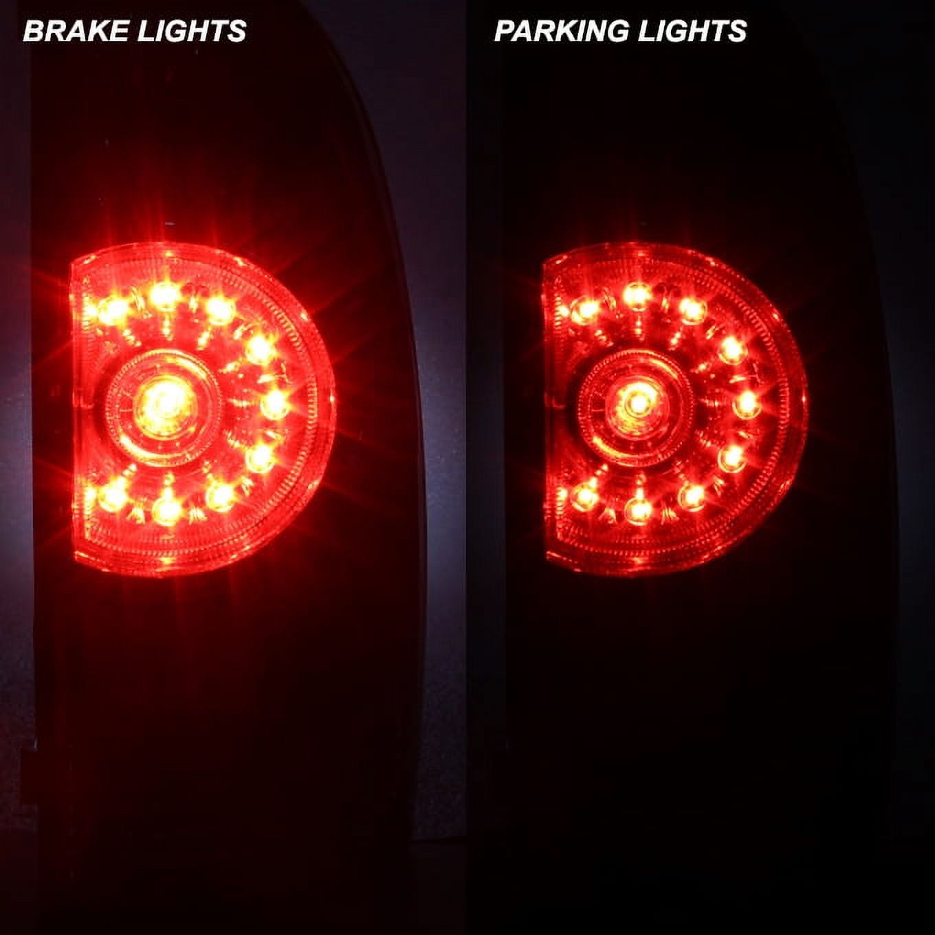 AKKON - For 2005-2015 Tacoma Dark Red Rear Tail Lights Brake Lamps Left + Right Replacement