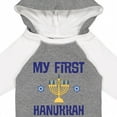 thumbnail image 4 of Inktastic My First Hanukkah Celebration Boys or Girls Long Sleeve Baby Bodysuit, 4 of 5