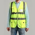 thumbnail image 1 of Reflective Vest Reflective Safety Jacket Multifunctional Comfortable Men Construction Vest Construction Gear for Indoor Workers Construction 2XL, 1 of 10