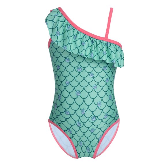 inhzoy Kids Girls' Swimwear Mermaid Fish Scale One Piece Swimsuit