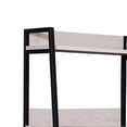 thumbnail image 3 of Benjara Wooden Frame Bookshelf with 5 Open Compartments, Washed White and Black, 3 of 6