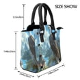 thumbnail image 2 of Lsque Majestic Eagle Over Castle Pattern Leather Rivet Shoulder Bag – Elegant Genuine Leather & Microfiber PU Crossbody with Detachable Adjustable Strap, 2 of 5