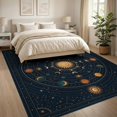 thumbnail image 3 of ODIKA 8'x10' Washable Area Rug Large Explorer Galaxy Themed Covering Motifs Planetary Planets for Living Room, Under Sectional, Family Room , Durable, Non-Slip, 3 of 7