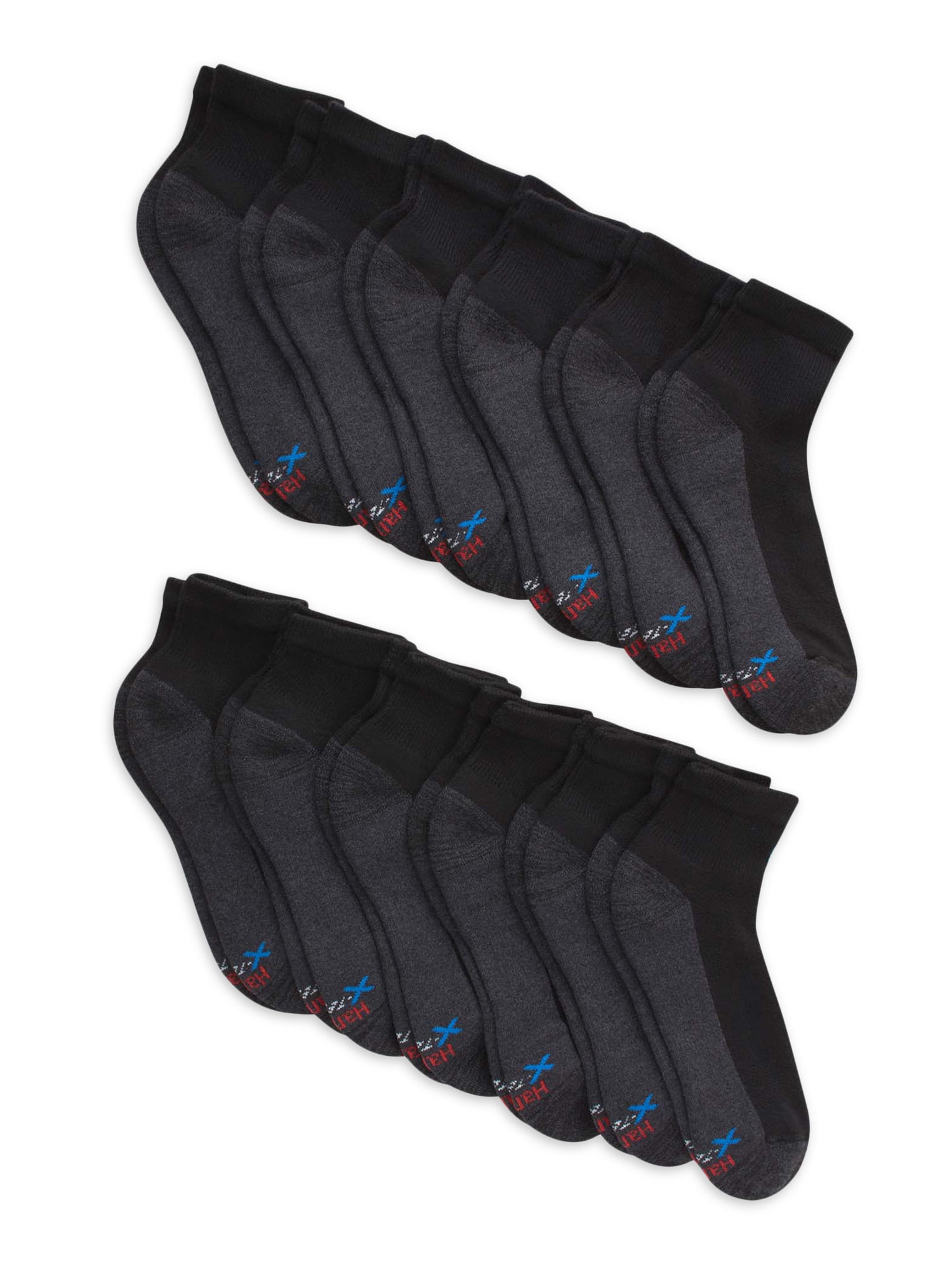 Hanes Men's XTemp Cushioned + Arch & Vent Ankle Socks (Pack of 12