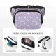 thumbnail image 5 of Fotbe Swan With Stars Cangurera Cuadrada con Estampado de Doble Capa, Bolsa de Cintura Ajustable Mini para Hombres y Mujeres, 5 of 9