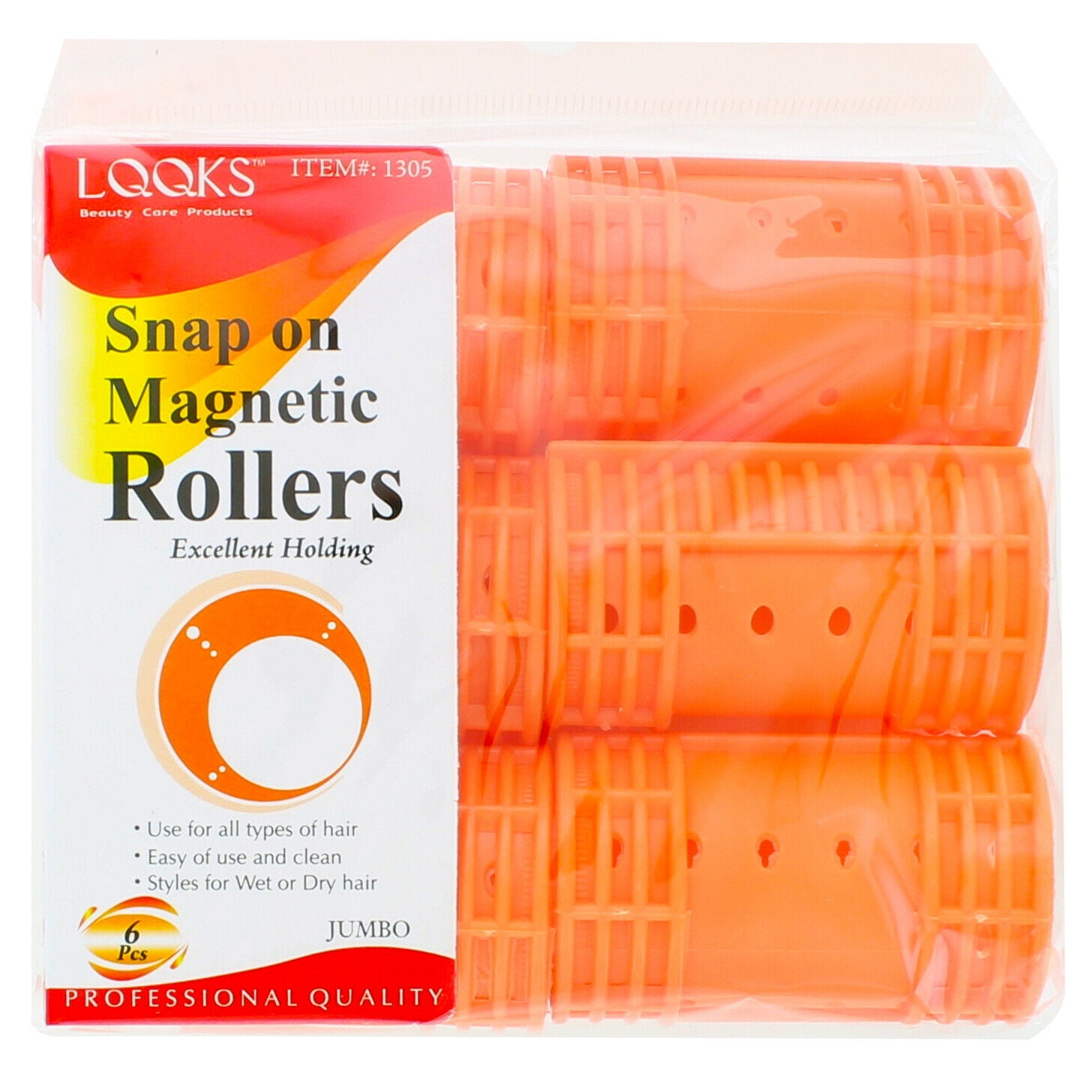 Snap On Rollers Curler Hair Wave Set Large Jumbo Medium Small