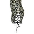 thumbnail image 6 of Liacowi Women Short Sleeve Bodycon Romper Leopard Print Sexy Slim Fit Short Jumpsuit One Piece Playsuits Bodysuits, 6 of 6