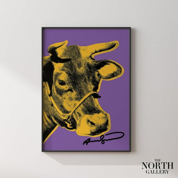 Andy Warhol Cow Exhibition Poster Print, Andy Warhol Print, Exhibition Wall Art, Gallery Wall Art UNFRAMED Poster, 8x12