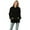 Black, variant on LYMAYTER Womens Hoodies Sweatshirt Female Long Sleeve Loose Sweatsuit Fall Winter Solid Color Sweater Shirts S-2XL