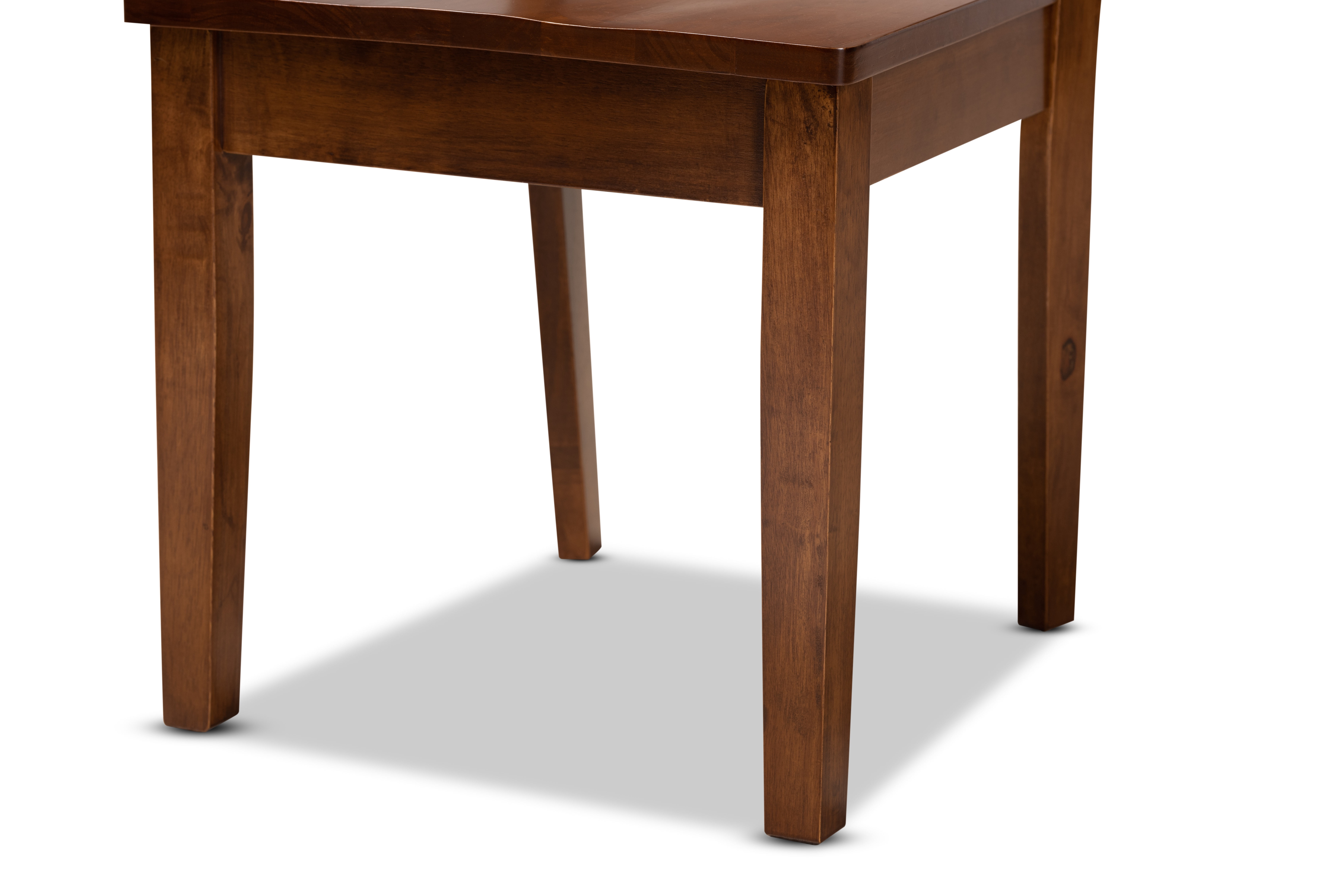 Baxton Studio Miela Modern and Contemporary Walnut Brown Finished Wood 7-Piece Dining Set