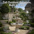 thumbnail image 4 of Sunnydaze Grand Courtyard Traditional Earth Resin 4-Tiered Outdoor Water Fountain, 4 of 13