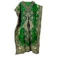 thumbnail image 2 of Green Long-Kaftan-dress-Hippy-Boho-Maxi-One-Women-india-caftan-Tunic--Dress-Night-Gown, 2 of 3