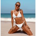 thumbnail image 5 of Charmo Women Side Tie Bikini Bottoms String Swimsuit Bottom Swim Briefs, 5 of 6