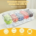 thumbnail image 3 of Grusce Ice Chilled Condiment Caddy with 5 Divider Large Removable Ingredient Container with Lid and Handle for Fruit Snack, 3 of 11